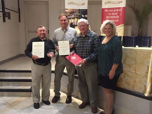 Friends President Rick Abend, Blackwater NWR Visitor Services Manager Ray Paterra, Friends Board Member Harry Heckathorn, and Melissa Kelly, representing U.S. Senator Chris Van Hollen